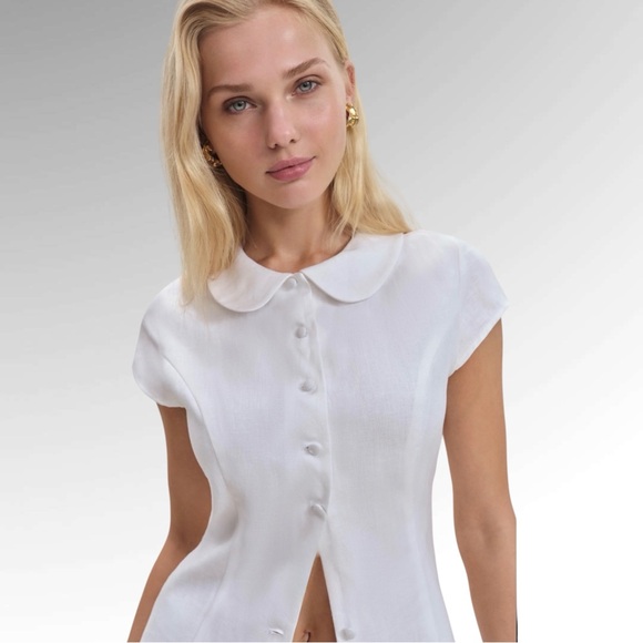 Reformation Molly Linen Shirt - Picture 3 of 8